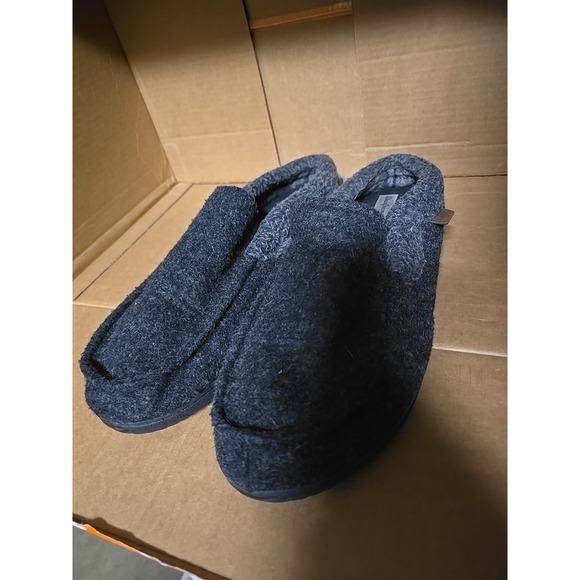 Dearfoams Memory Foam Men's Slippers /Black/Size XL (13-14) - Picture 3 of 6